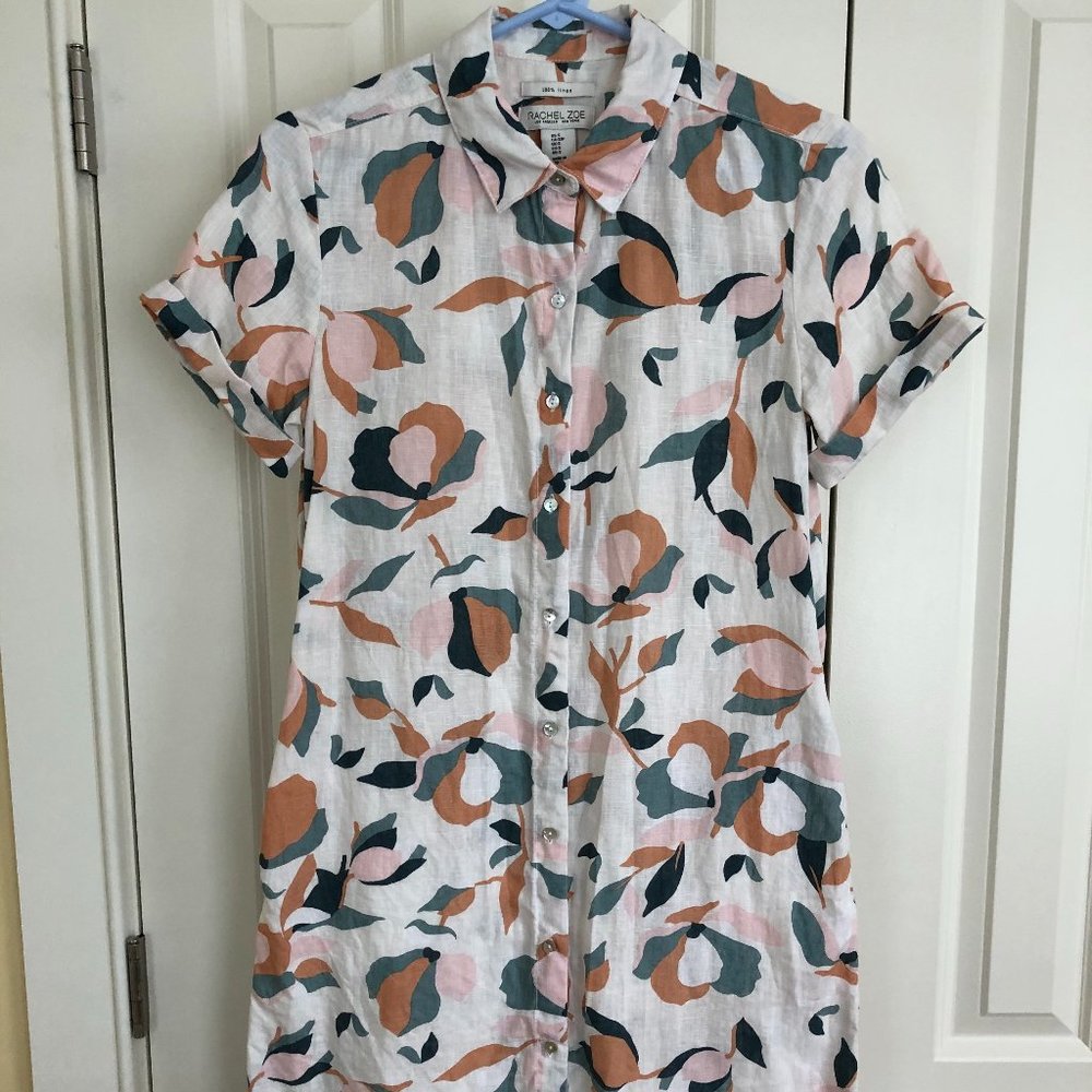 Rachel Zoe floral linen dress, size S